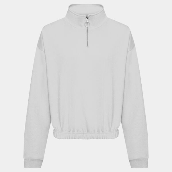 AWDis Ladies Cropped 1/4 Zip Sweatshirt Thumbnail