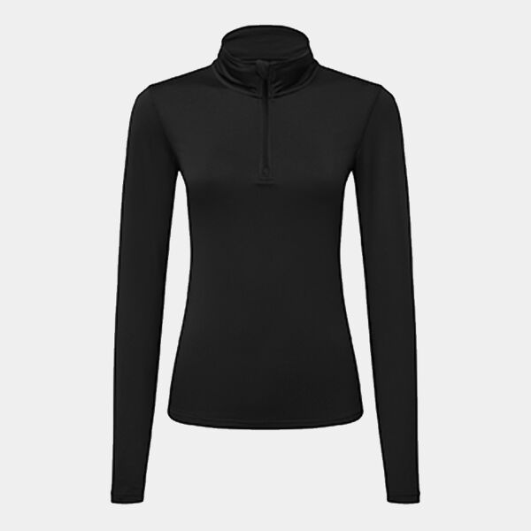 Women’s TriDri® recycled long sleeve brushed back ¼ zip top Thumbnail