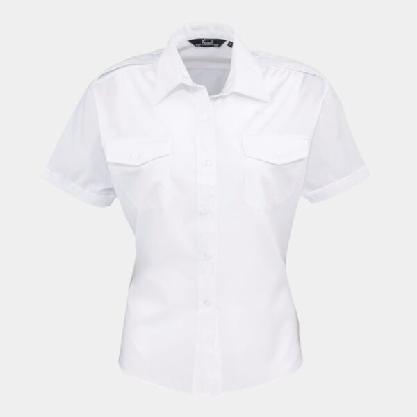 Premier Ladies Short Sleeve Pilot Shirt Thumbnail