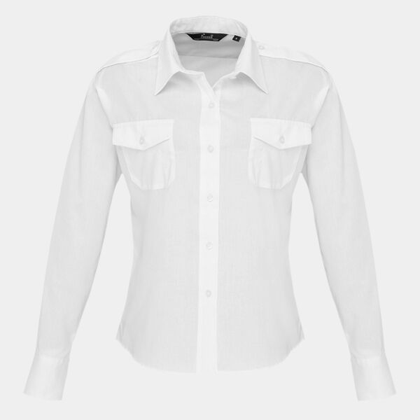 Premier Ladies Long Sleeve Pilot Shirt Thumbnail