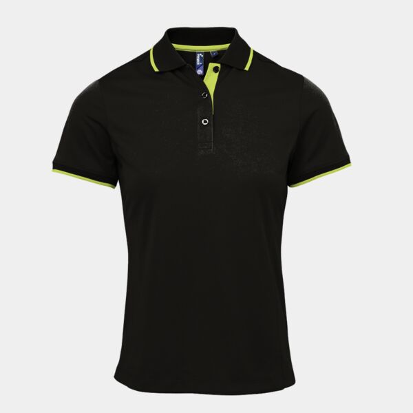 Premier Ladies Contrast Coolchecker® Piqué Polo Shirt Thumbnail