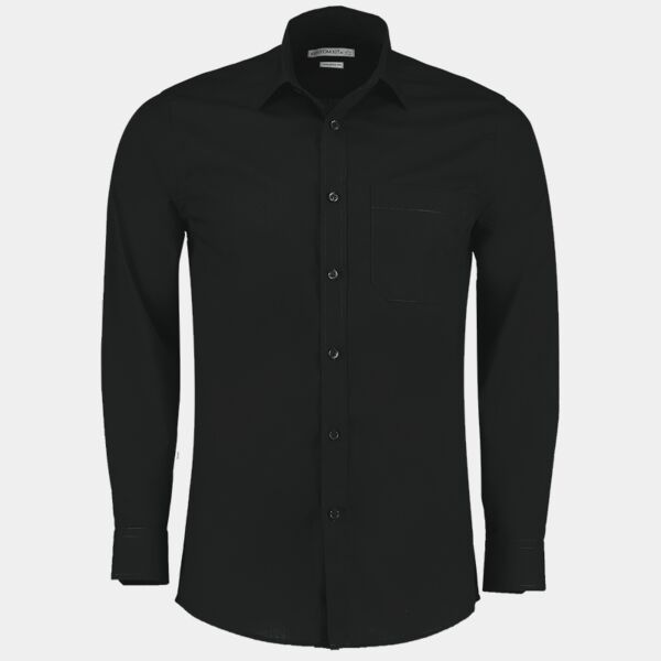 Kustom Kit Long Sleeve Tailored Poplin Shirt Thumbnail