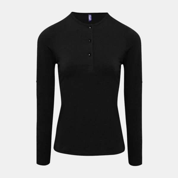 Premier Ladies Long John Roll Sleeve T-Shirt Thumbnail