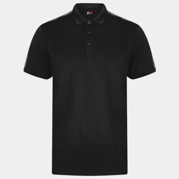 Football Team Contrast Panel Piqué Polo Shirt Thumbnail